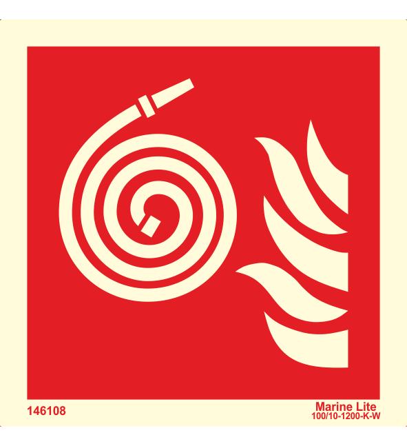 IMO Fire Hose Sign