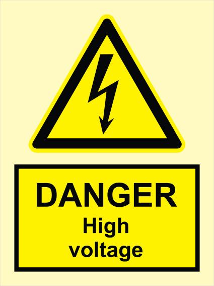 IMO High Voltage Warning Sign